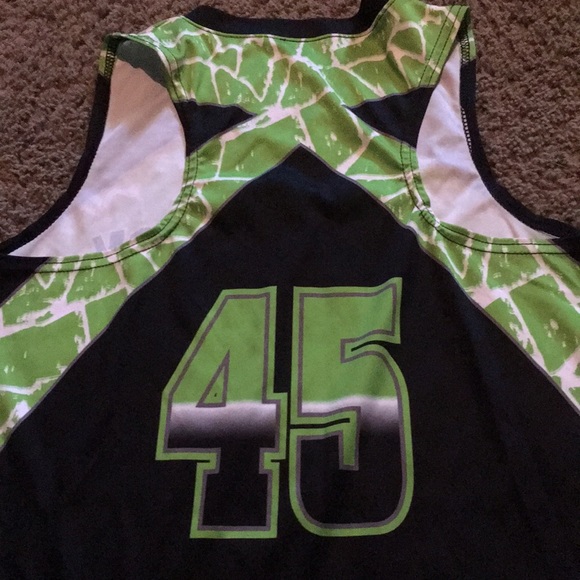 Ladies Boombah Aftershock softball jersey lime green & black Sz L - Picture 10 of 10